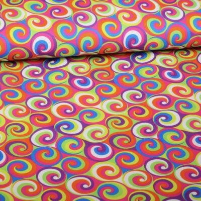Tissu Terlenka fantasie cercle imprimé numérique