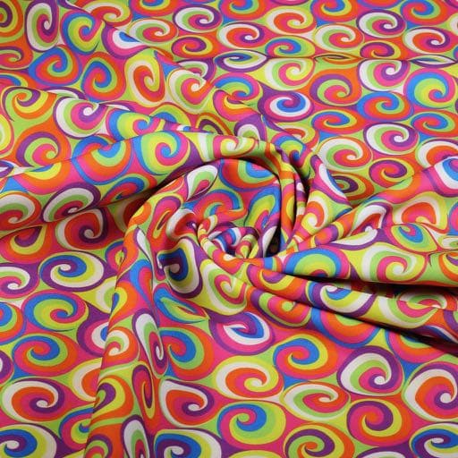 Tissu Terlenka fantasie cercle imprimé numérique