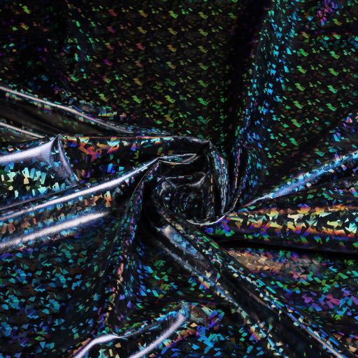 Tissu jersey hologram noir