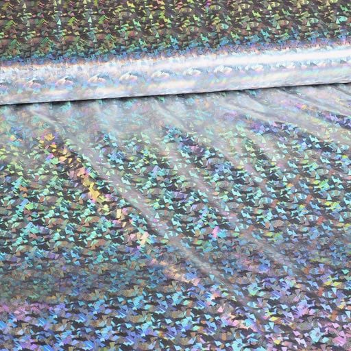 Tissu Jersey hologram argent