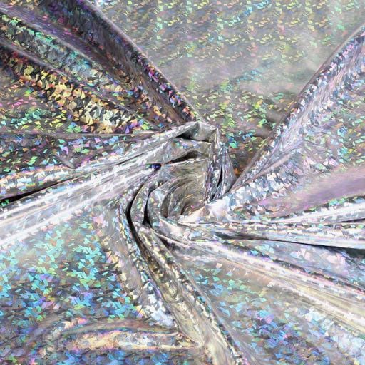 Tissu Jersey hologram argent