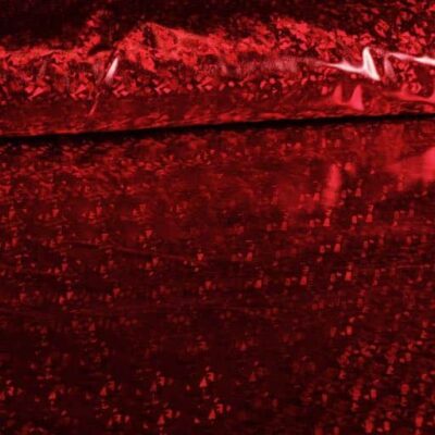 Tissu jersey hologramme rouge