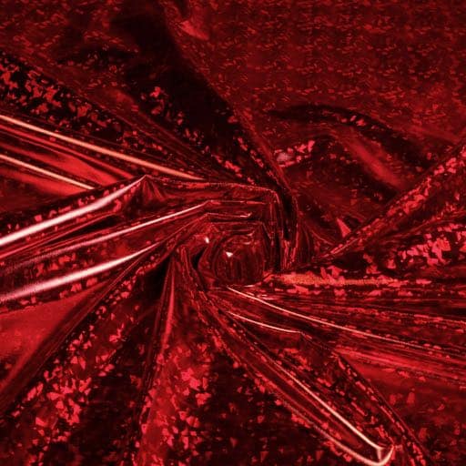 Tissu jersey hologramme rouge