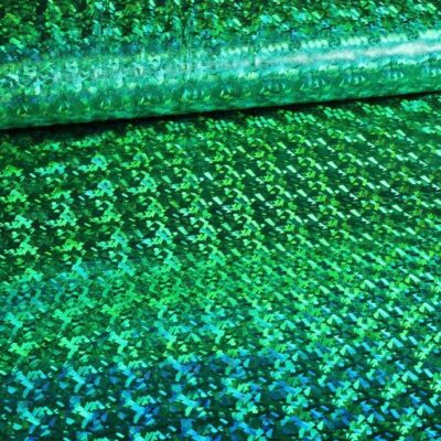 Tissu jersey hologramme vert