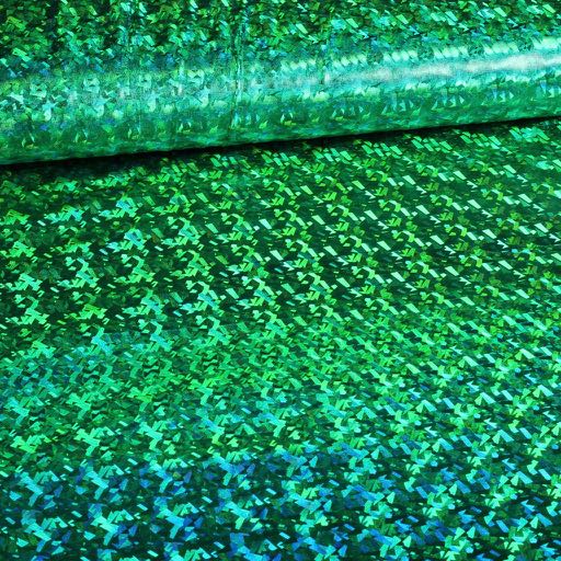 Tissu jersey hologramme vert