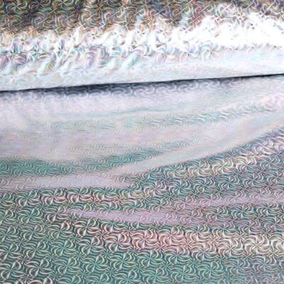 Tissu Jersey Stretch Illusion Foil argent