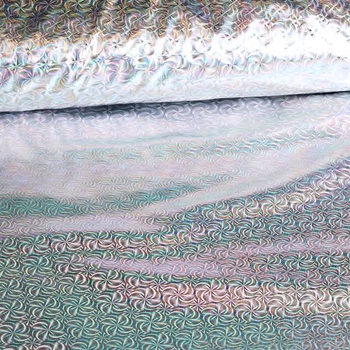 Tissu Jersey Stretch Illusion Foil argent