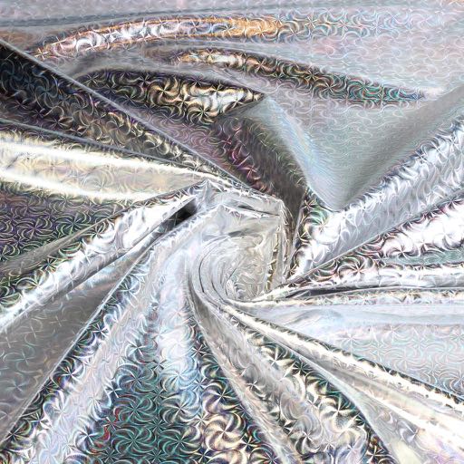 Tissu Jersey Stretch Illusion Foil argent