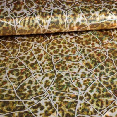 Tissu Jersey stretch Cheetah foil