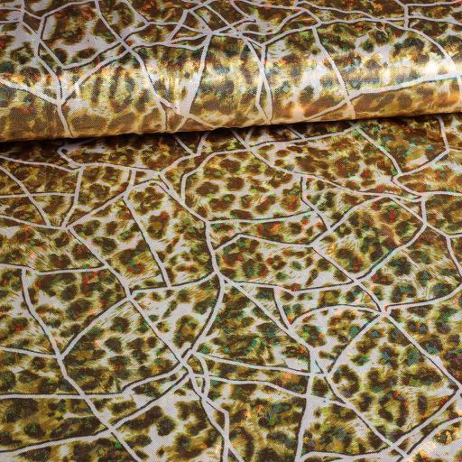 Tissu Jersey stretch Cheetah foil