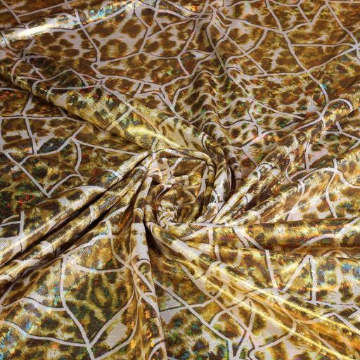 Tissu Jersey stretch Cheetah foil