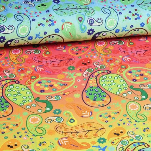 Tissu Terlenka paisley digital
