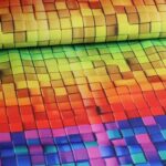 Terlenka fantasie stof multicolor ruit digitaal