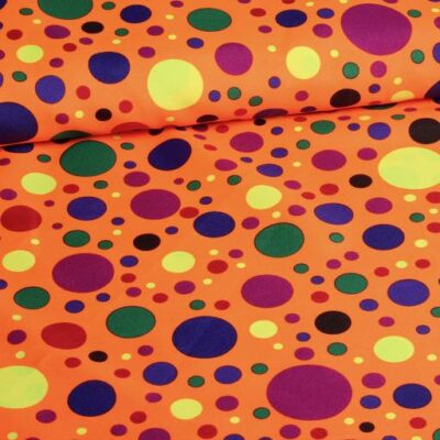 Tissu Terlenka orange à pois