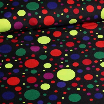 Tissu Terlenka pois noir