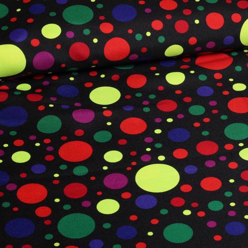 Tissu Terlenka pois noir