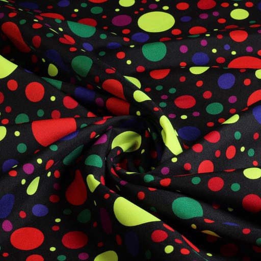 Tissu Terlenka pois noir