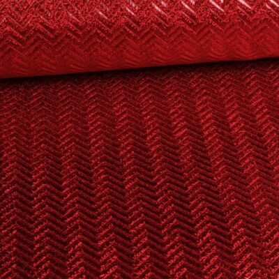 Tissu Step Zigzag Hologram rouge