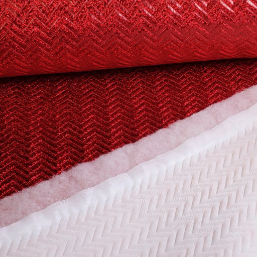 Tissu Step Zigzag Hologram rouge