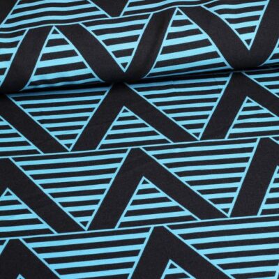 Tissu Terlenka triangle noir bleu