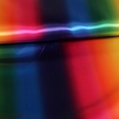 Tissu satin multicolor arc-en-ciel