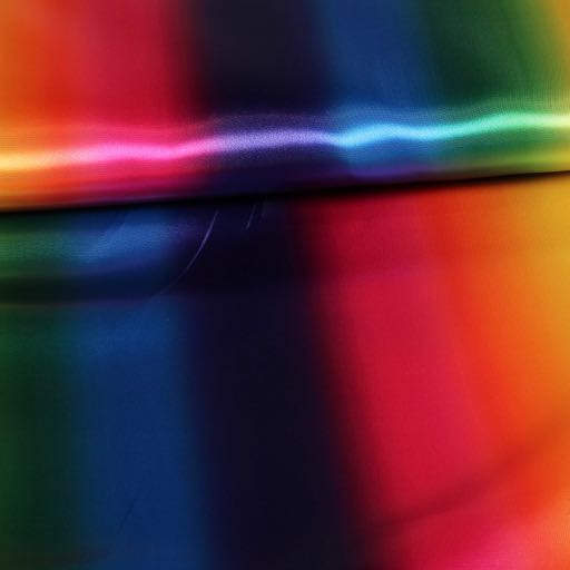 Tissu satin multicolor arc-en-ciel