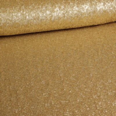 Tissu mesh stretch paillettes or