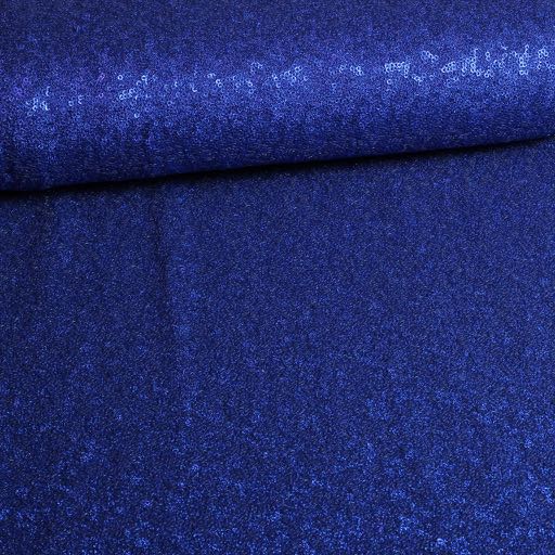 Tissu mesh stretch à paillettes cobalt