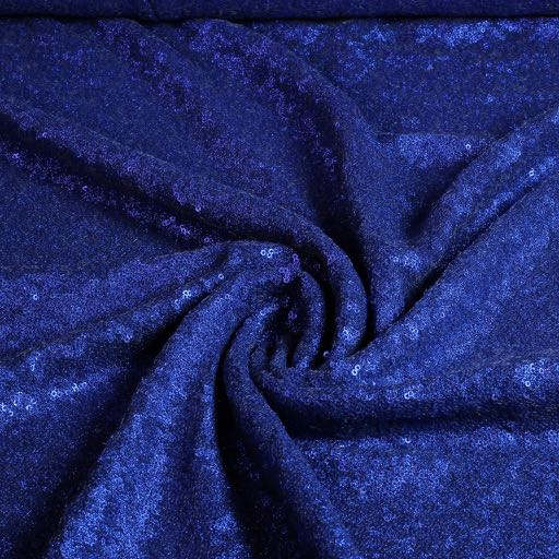 Tissu mesh stretch à paillettes cobalt