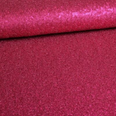 Tissu mesh stretch paillettes fuchsia