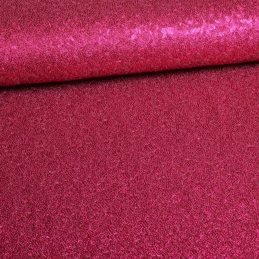 Tissu mesh stretch paillettes fuchsia