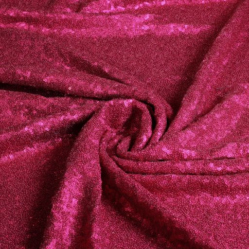 Tissu mesh stretch paillettes fuchsia