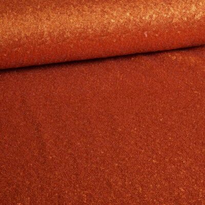 Tissu mesh stretch paillettes rouille