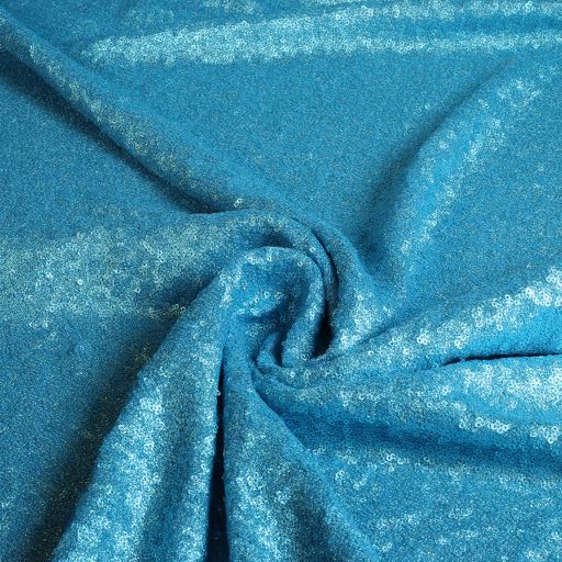 Tissu mesh stretch paillettes aqua