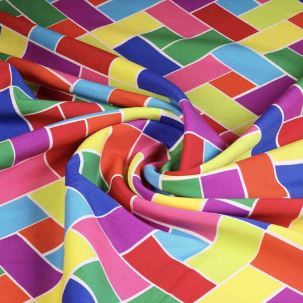 Tissu Terlenka carreaux multicolor