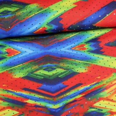Tissu Terlenka abstract losange foil argent