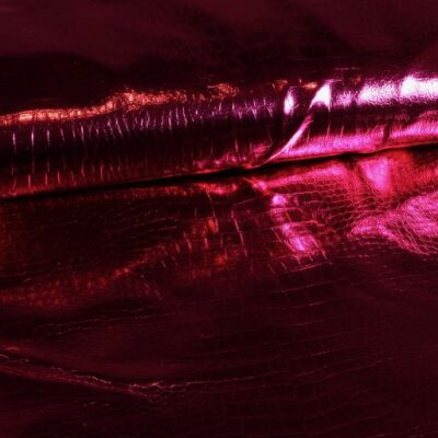 Similicuir crocodile fuchsia