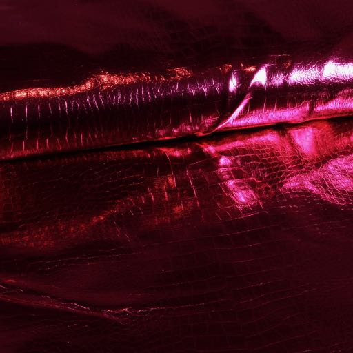 Similicuir crocodile fuchsia