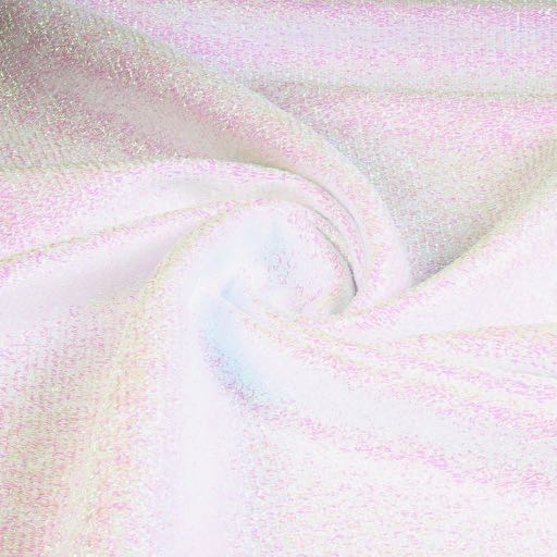 Tissu jersey paillettes blanc