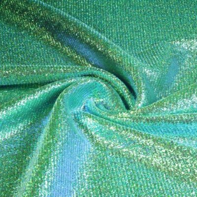 Tissu jersey paillettes vert