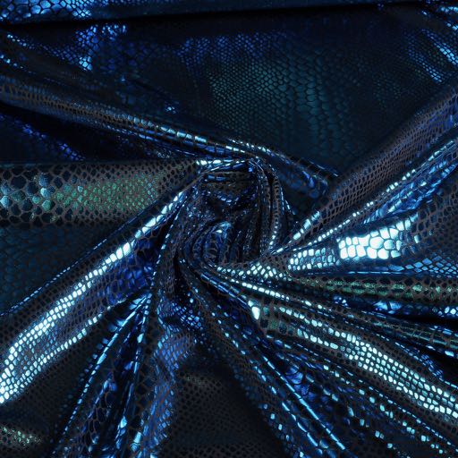 Tissu jersey noir aqua foil