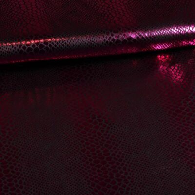 Tissu jersey noir fuchsia foil