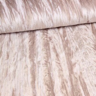 Tissu stretch velours ecru
