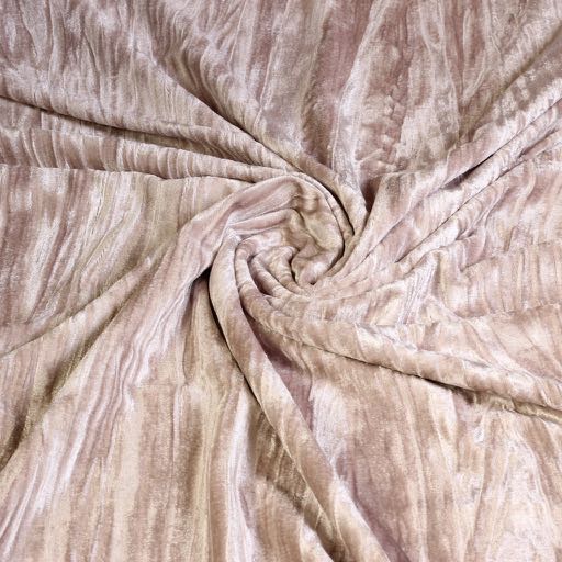 Tissu stretch velours ecru