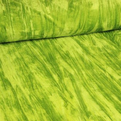 Tissu velours stretch brillant lime