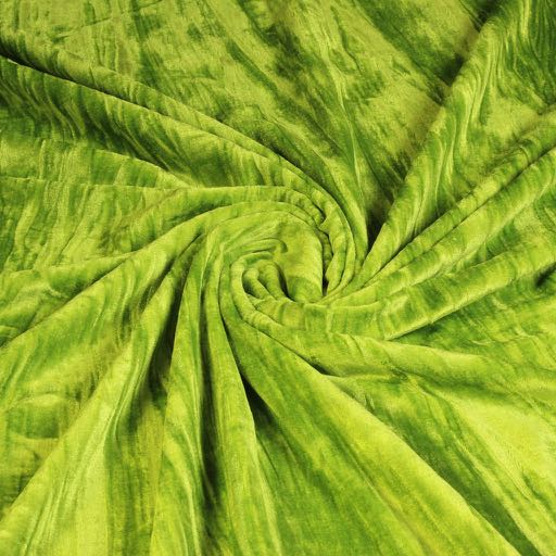 Tissu velours stretch brillant lime