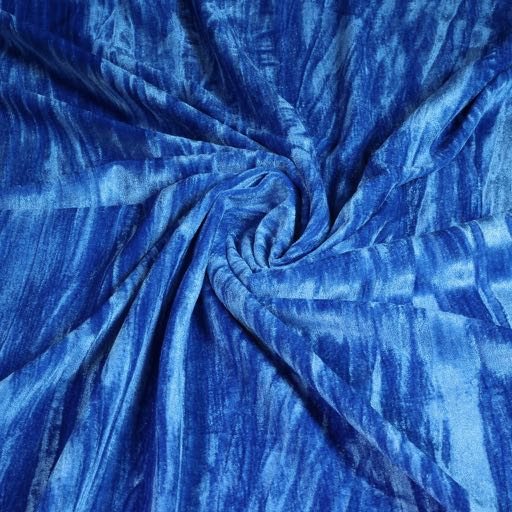 Tissu velours stretch brillant bleu clair