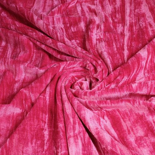 Tissu velours stretch brillant fuchsia