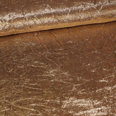 Tissu Lurex froissé or