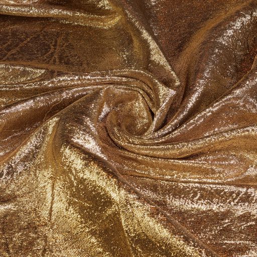 Tissu Lurex froissé or